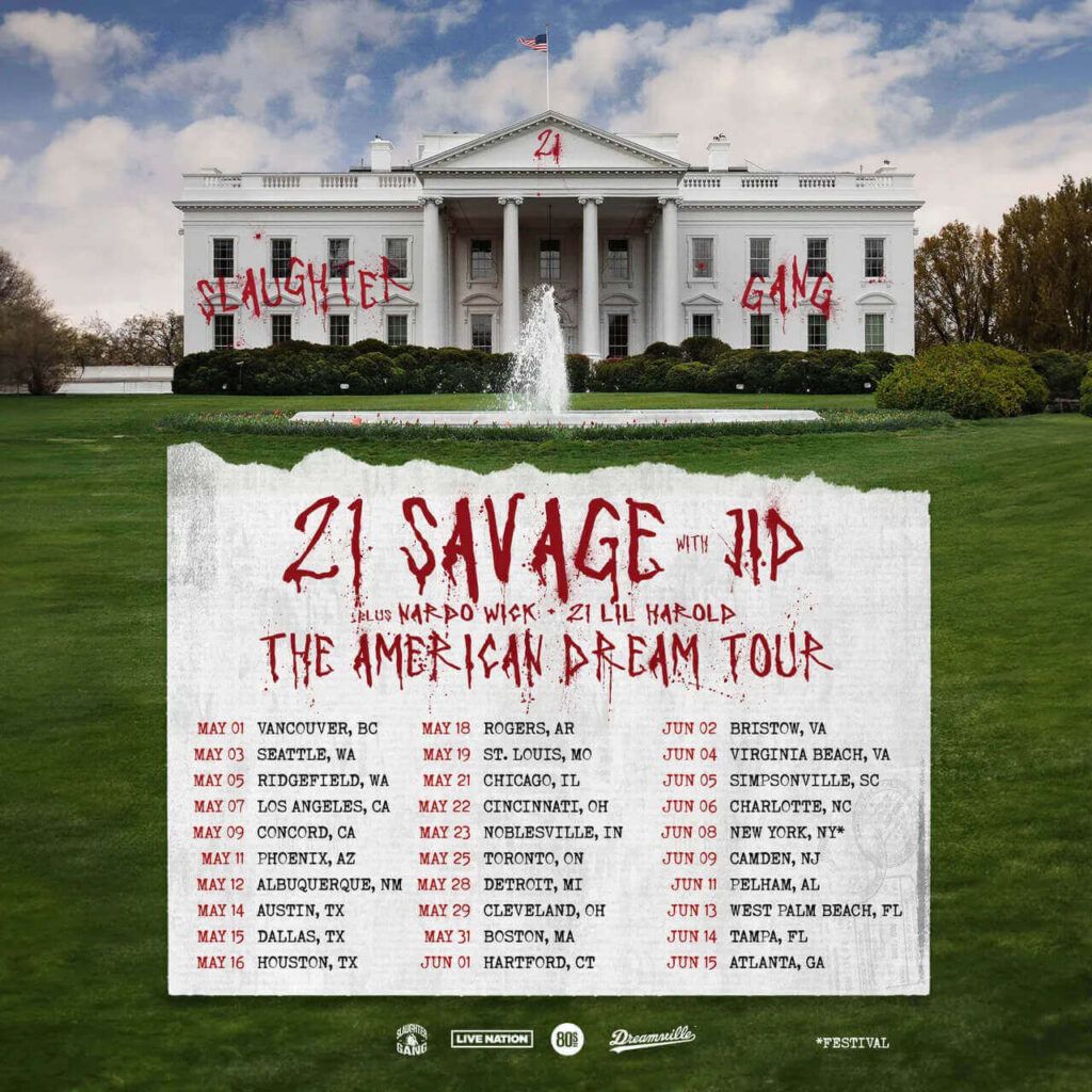 21 Savage concert list