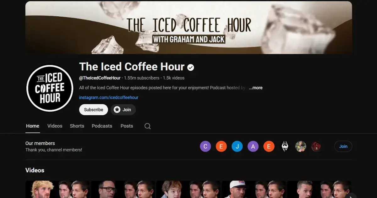 The Iced Coffee Hour channel in 2026